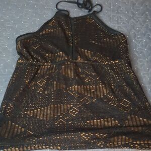 Mossimo Supply Co. Black Lace Tankini Top sizze XL